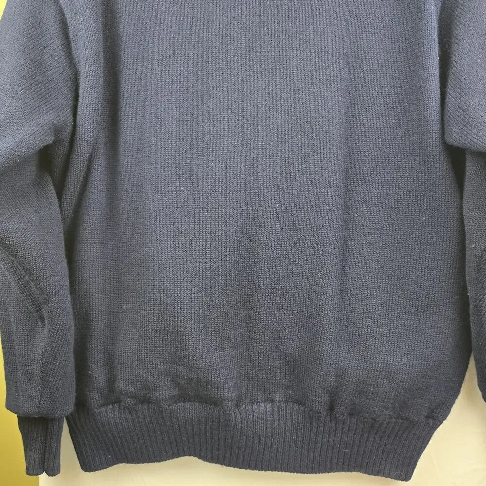 Orvis Sweater Men Large Blue‎ Foul Weather Wool Lined Full Zip Hunting
